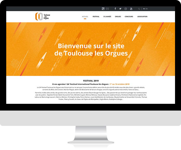 Ecran accueil du site